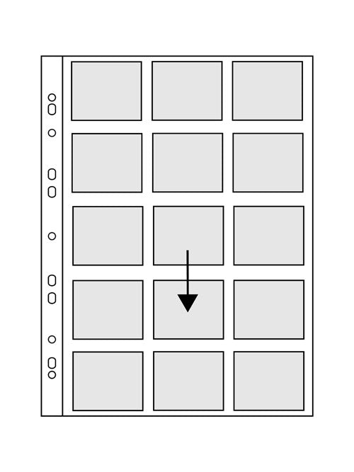 Feuille d'album pour diapositives 5x5 - Lot de 25 feuilles